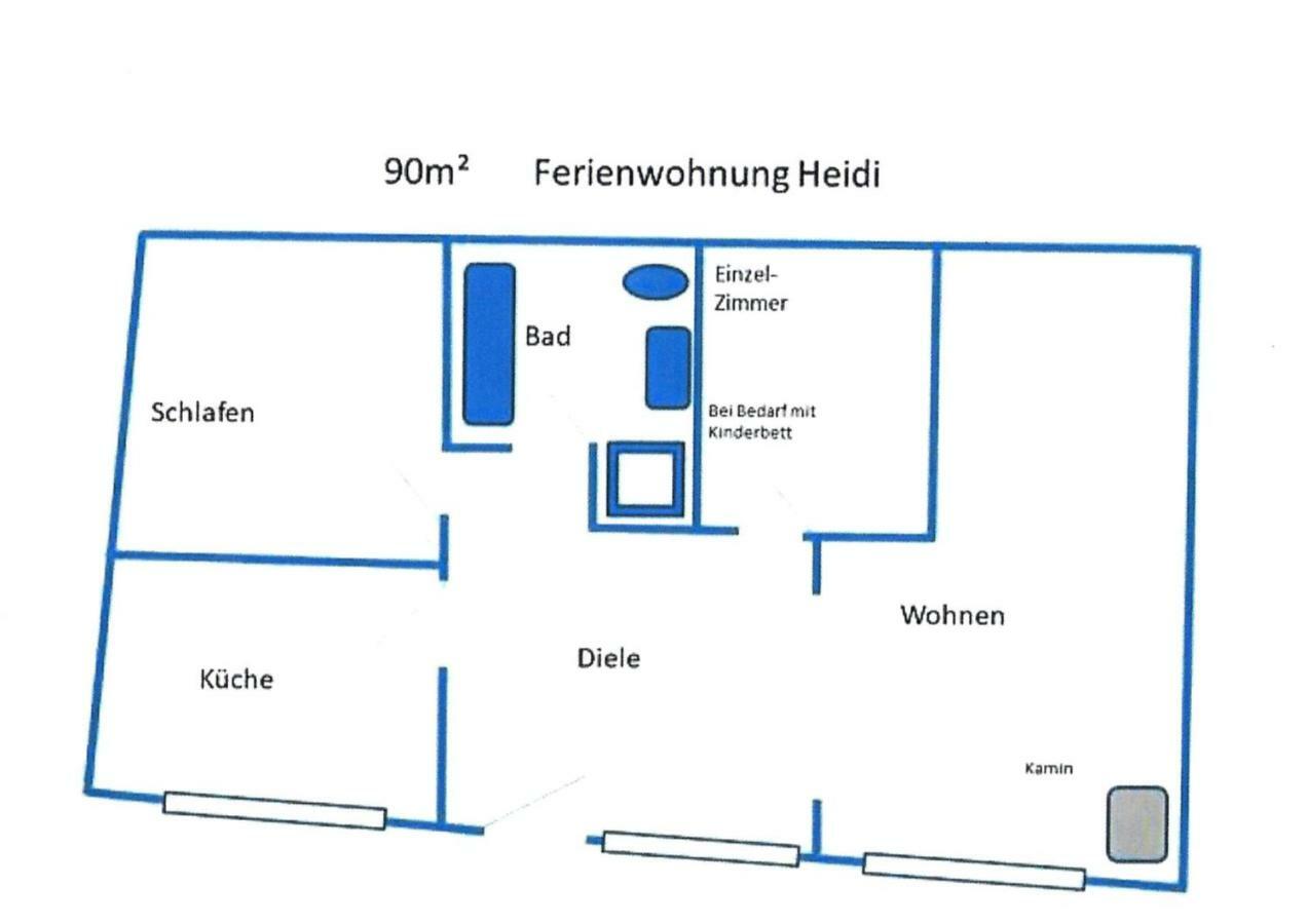 Ferienwohnung Heidi アルテナ エクステリア 写真